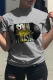Grey Casual Daily Print Patchwork O Neck T-Shirts