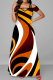 Black Red Sexy Print Leopard Patchwork Off the Shoulder Straight Dresses