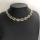 Gold Vintage Celebrities Letter Patchwork Necklaces