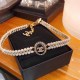 Black Vintage Celebrities Geometric Pearl Rhinestone Necklaces
