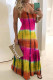 Orange Yellow Casual Work Gradual Change Print Spaghetti Strap Dresses