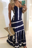 Red Casual Work Gradual Change Print Spaghetti Strap Dresses