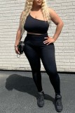 Pink Sexy Casual Sportswear Solid Backless Oblique Collar Sleeveless Two Pieces