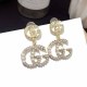 Gold Simplicity Letter Patchwork Earrings