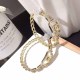 Gold Street Geometric Pearl Rhinestone Earrings