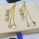 Gold Simplicity Letter Tassel Earrings