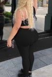Pink Sexy Casual Sportswear Solid Backless Oblique Collar Sleeveless Two Pieces