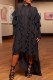 Black Casual Solid Patchwork Asymmetrical Turndown Collar Shirt Dress Dresses