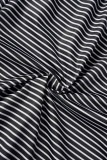 Black Sexy Casual Striped Print Backless Spaghetti Strap Regular Jumpsuits