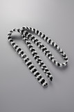 Black Sexy Striped Bandage Backless Oblique Collar Sleeveless Dress Dresses