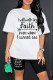 White Casual Letter Print Basic O Neck Short Sleeve Two Pieces