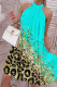Lake Green Casual Elegant Print Patchwork O Neck Straight Dresses