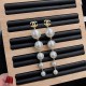 Gold Celebrities Letter Tassel Pearl Earrings