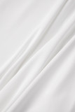 White Sexy Casual Sportswear Solid Backless Spaghetti Strap Skinny Romper