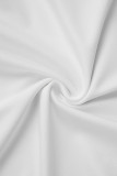 White Sexy Solid Backless Spaghetti Strap Long Dress Dresses