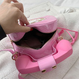Pink Casual Solid Patchwork Bags