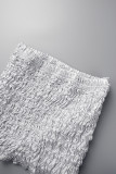 Silver Street Solid Patchwork Fold High Waist Pencil Solid Color Bottoms