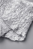Silver Street Solid Patchwork Fold High Waist Pencil Solid Color Bottoms
