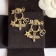 Gold Street Letter Animal Patchwork Earrings