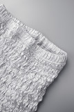 Silver Street Solid Patchwork Fold High Waist Pencil Solid Color Bottoms