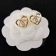 Gold Simplicity Letter Geometric Rhinestone Earrings