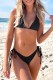 Black Sexy Solid Bandage Backless Swimwears (With Paddings)