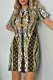 Light Green Casual Letter Hot Drill O Neck A Line Dresses