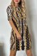 Shallow Yellow Casual Letter Hot Drill O Neck A Line Dresses