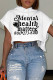 White Casual Letter Print Basic Hooded Collar T-Shirts