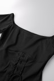 Green Casual Solid Backless Off the Shoulder Skinny Jumpsuits