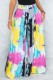 Multicolor Fashion Casual Letter Print Basic Regular High Waist Wide Leg Trousers