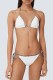 White Sexy Striped Patchwork Frenulum Swimwears