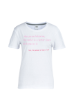 White Casual Simplicity Print Patchwork Letter O Neck T-Shirts