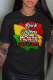 Black Daily Vintage Print Patchwork O Neck T-Shirts