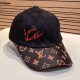 Black Street Letter Patchwork Hat