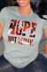 Grey Casual Street Camouflage Print Patchwork Letter O Neck T-Shirts