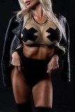 Black Sexy Patchwork See-through Contrast Swimwears