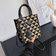 Khaki Street Letter Patchwork Bags