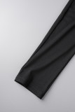 Pink Sexy Casual Solid Backless U Neck Skinny Jumpsuits