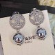 Silver Street Letter Patchwork Earrings