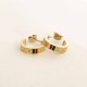 Gold Street Letter Patchwork Earrings