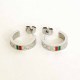 Silver Street Letter Patchwork Earrings