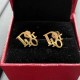 Gold Simplicity Letter Patchwork Earrings