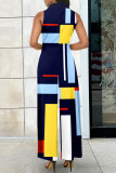 Green Casual Elegant Print V Neck Regular Jumpsuits