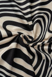 Zebra Sexy Print Patchwork Halter Pencil Skirt Dresses