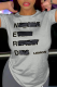 Grey Casual Daily Print Patchwork Letter O Neck T-Shirts