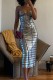Silver Sexy Solid Backless Spaghetti Strap Long Dress Dresses