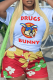 White Casual Daily Character Print Patchwork O Neck T-Shirts