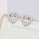 Silver Simplicity Letter Rhinestone Earrings