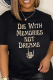 Black Street Print Skull Patchwork O Neck T-Shirts